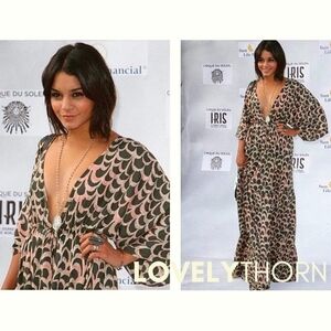 T-BAGS // ltd ed boho-glam butterfly sleeved plunge maxi dress vanessa hudgens